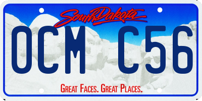 SD license plate 0CMC56