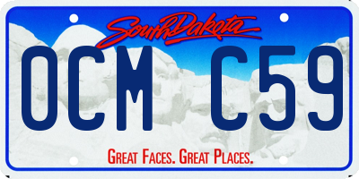 SD license plate 0CMC59