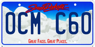 SD license plate 0CMC60