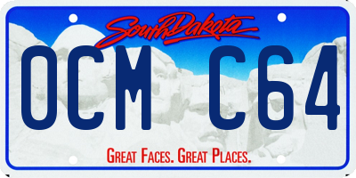 SD license plate 0CMC64