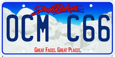SD license plate 0CMC66