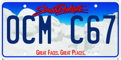 SD license plate 0CMC67