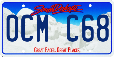 SD license plate 0CMC68