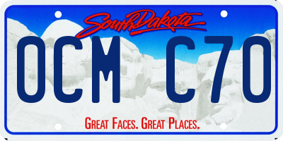 SD license plate 0CMC70