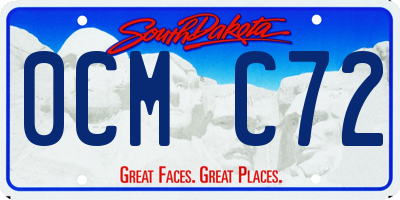 SD license plate 0CMC72