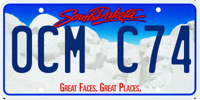 SD license plate 0CMC74
