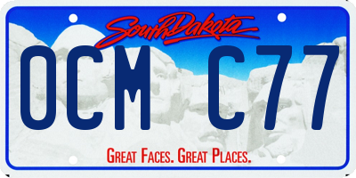 SD license plate 0CMC77