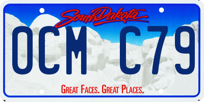 SD license plate 0CMC79