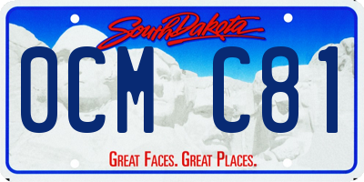 SD license plate 0CMC81
