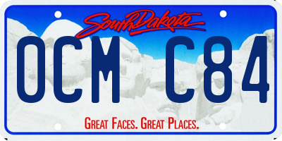 SD license plate 0CMC84