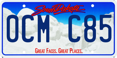 SD license plate 0CMC85