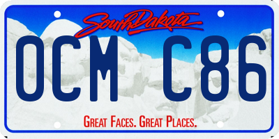SD license plate 0CMC86