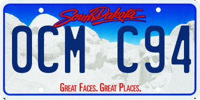 SD license plate 0CMC94