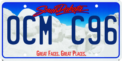 SD license plate 0CMC96