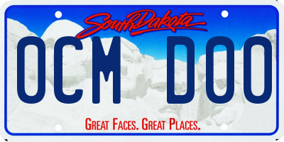 SD license plate 0CMD00