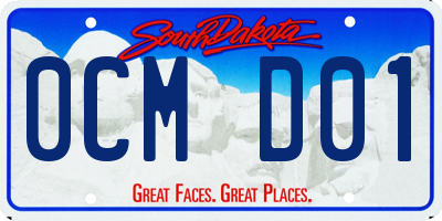 SD license plate 0CMD01