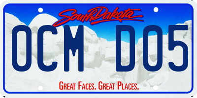 SD license plate 0CMD05