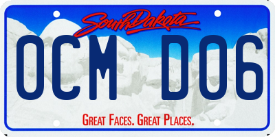 SD license plate 0CMD06