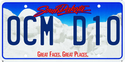 SD license plate 0CMD10