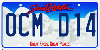 SD license plate 0CMD14