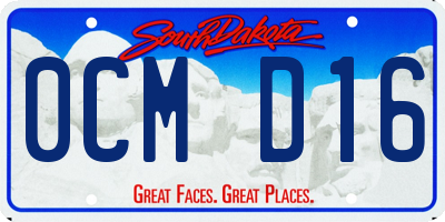 SD license plate 0CMD16