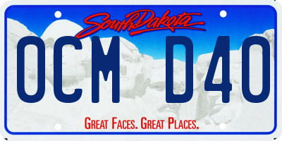 SD license plate 0CMD40