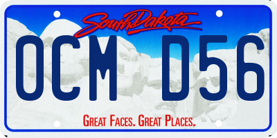 SD license plate 0CMD56