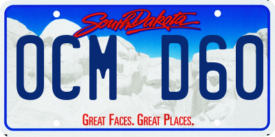 SD license plate 0CMD60