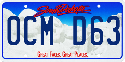 SD license plate 0CMD63