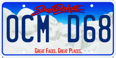 SD license plate 0CMD68