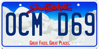 SD license plate 0CMD69