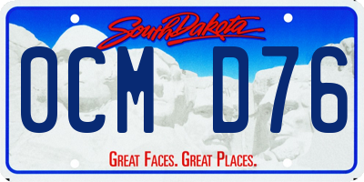 SD license plate 0CMD76