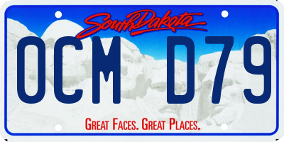 SD license plate 0CMD79