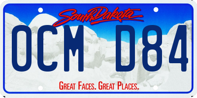 SD license plate 0CMD84