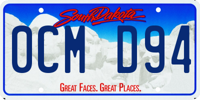 SD license plate 0CMD94