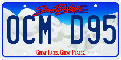 SD license plate 0CMD95