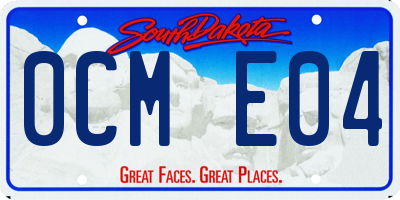 SD license plate 0CME04