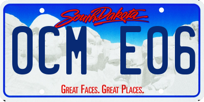SD license plate 0CME06