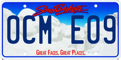 SD license plate 0CME09