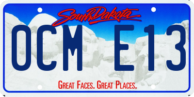 SD license plate 0CME13