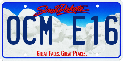 SD license plate 0CME16