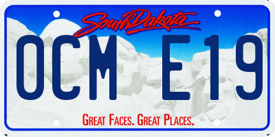 SD license plate 0CME19