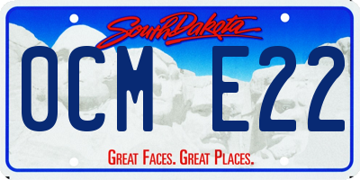 SD license plate 0CME22