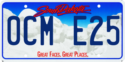 SD license plate 0CME25