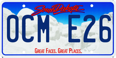 SD license plate 0CME26