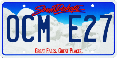 SD license plate 0CME27