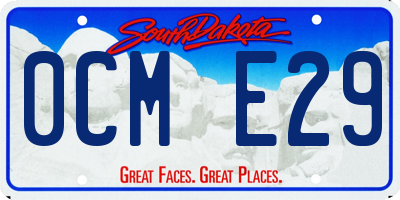 SD license plate 0CME29