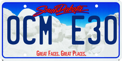 SD license plate 0CME30