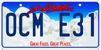 SD license plate 0CME31