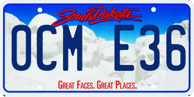 SD license plate 0CME36